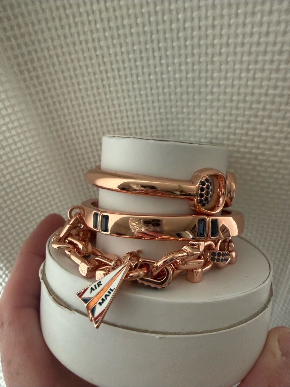 Bomb Party Rose Gold-Tone Women’s Bracelet Stack with Air Mail Summer 2026